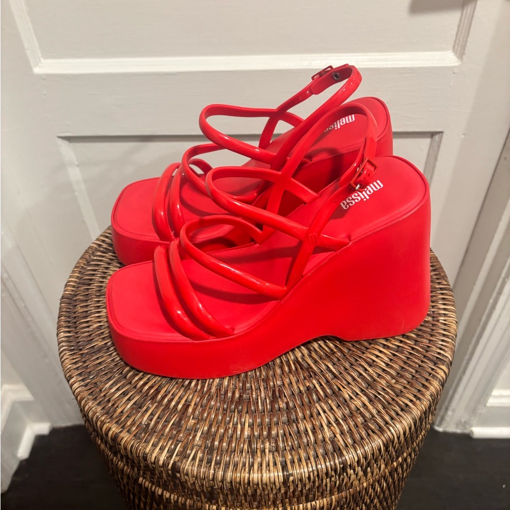 Melissa Women's Bold Red Wedge Sandals